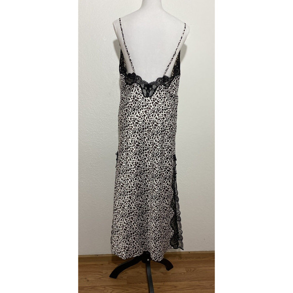 NWT Linda Hartman Intimates Size 8 Animal Print Black Lace Maxi Nightgown - Picture 5 of 8